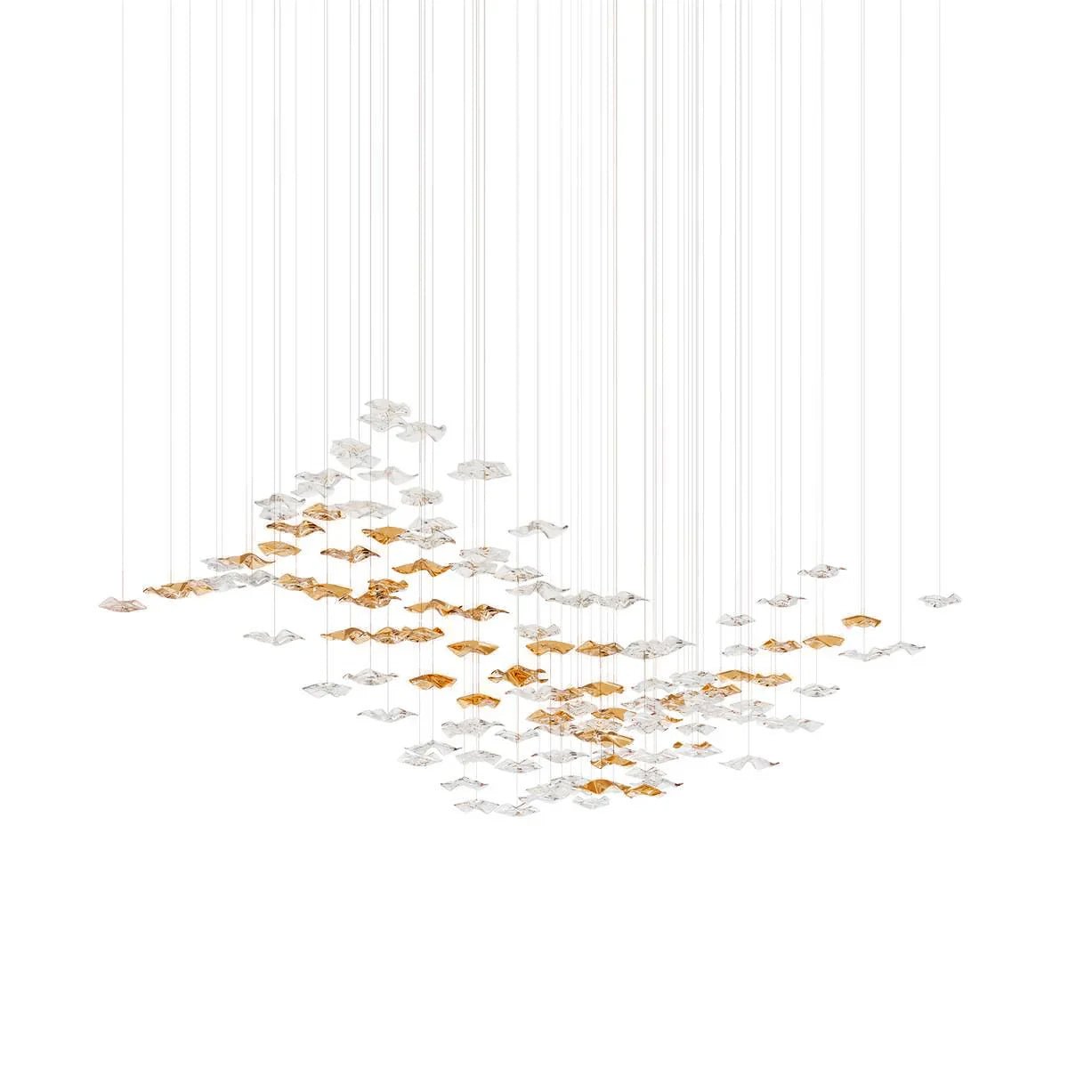 Nephele Crystal Leaf Chandelier - Lamp Outdoor