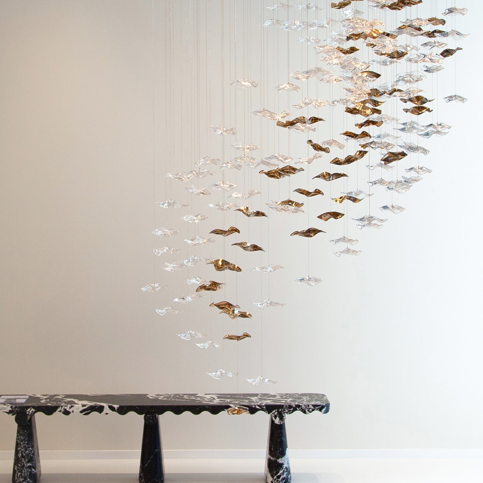 Nephele Crystal Leaf Chandelier - Lamp Outdoor
