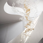 Nephele Crystal Leaf Chandelier - Lamp Outdoor