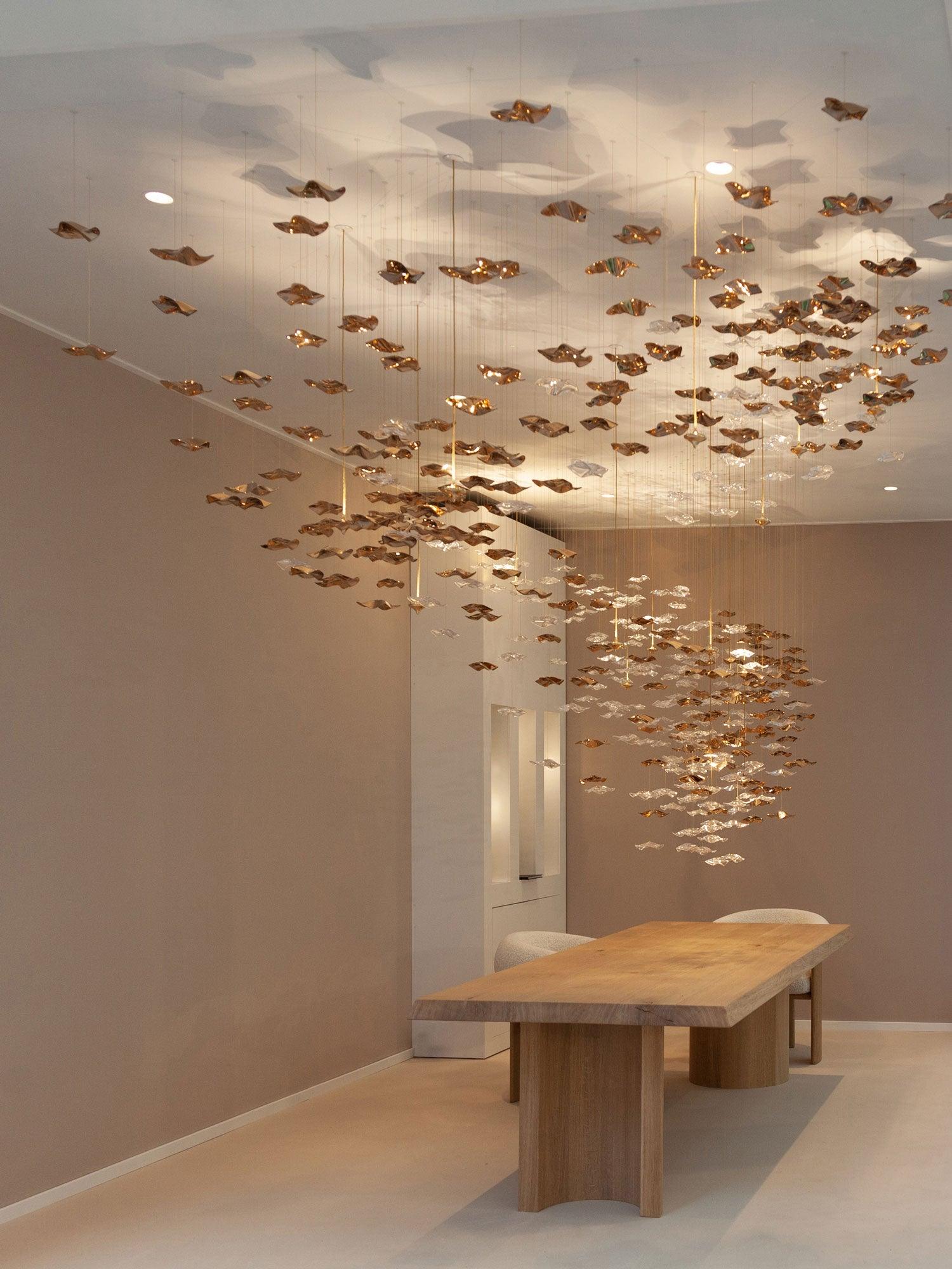 Cezorisra Luxury Brass Linear Chandelier - Lamp Outdoor