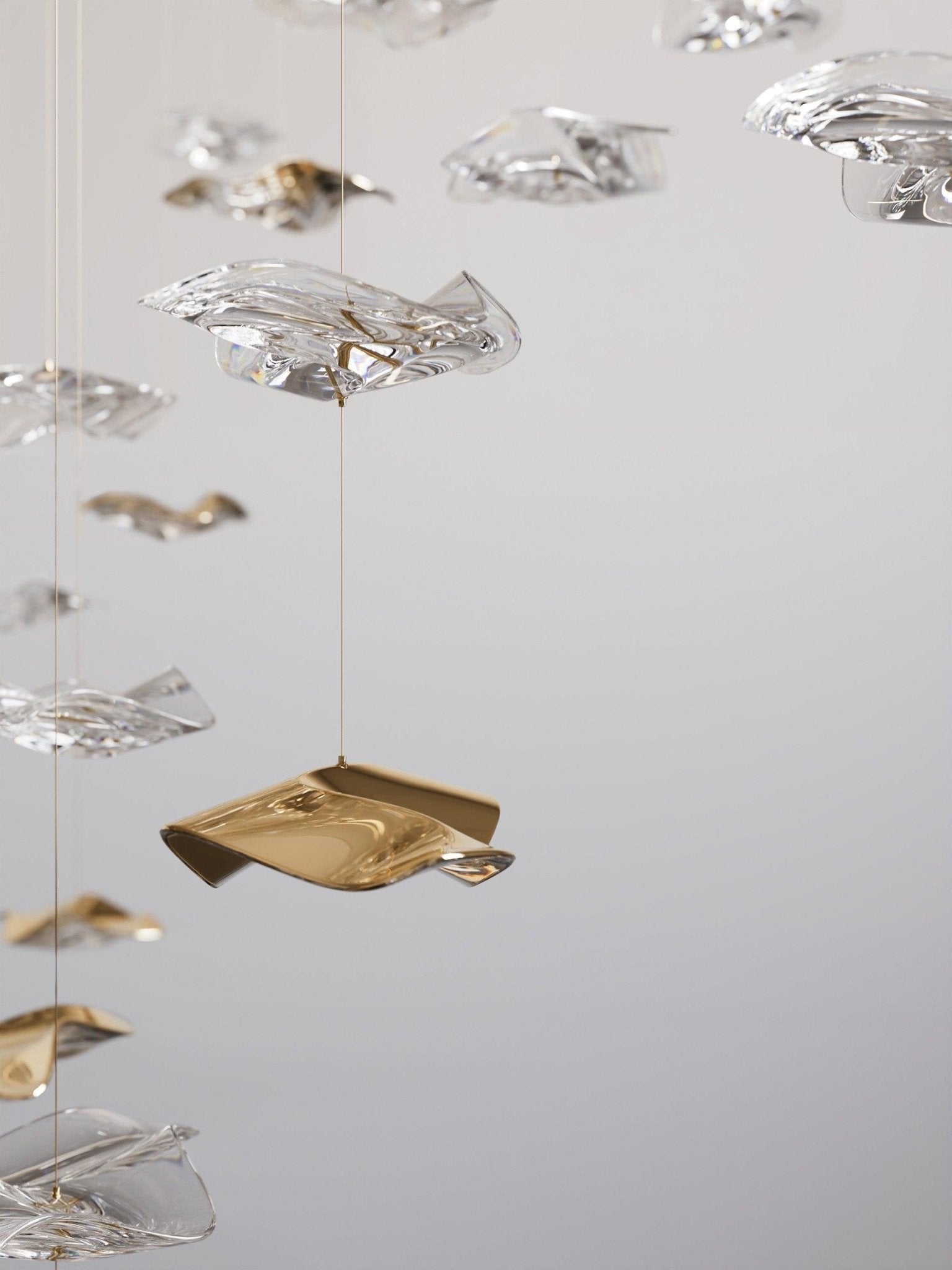 Cezorisra Luxury Brass Linear Chandelier - Lamp Outdoor