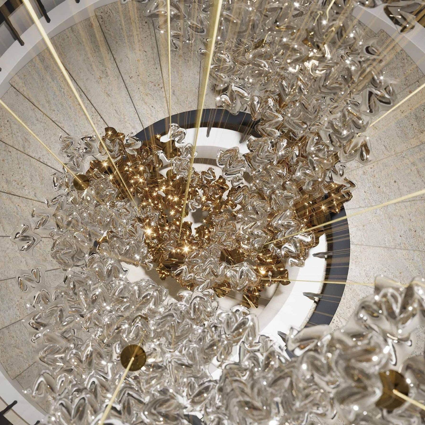Vecarisra Luxury Tidal Art Glass Pendants Lamp - Lamp Outdoor