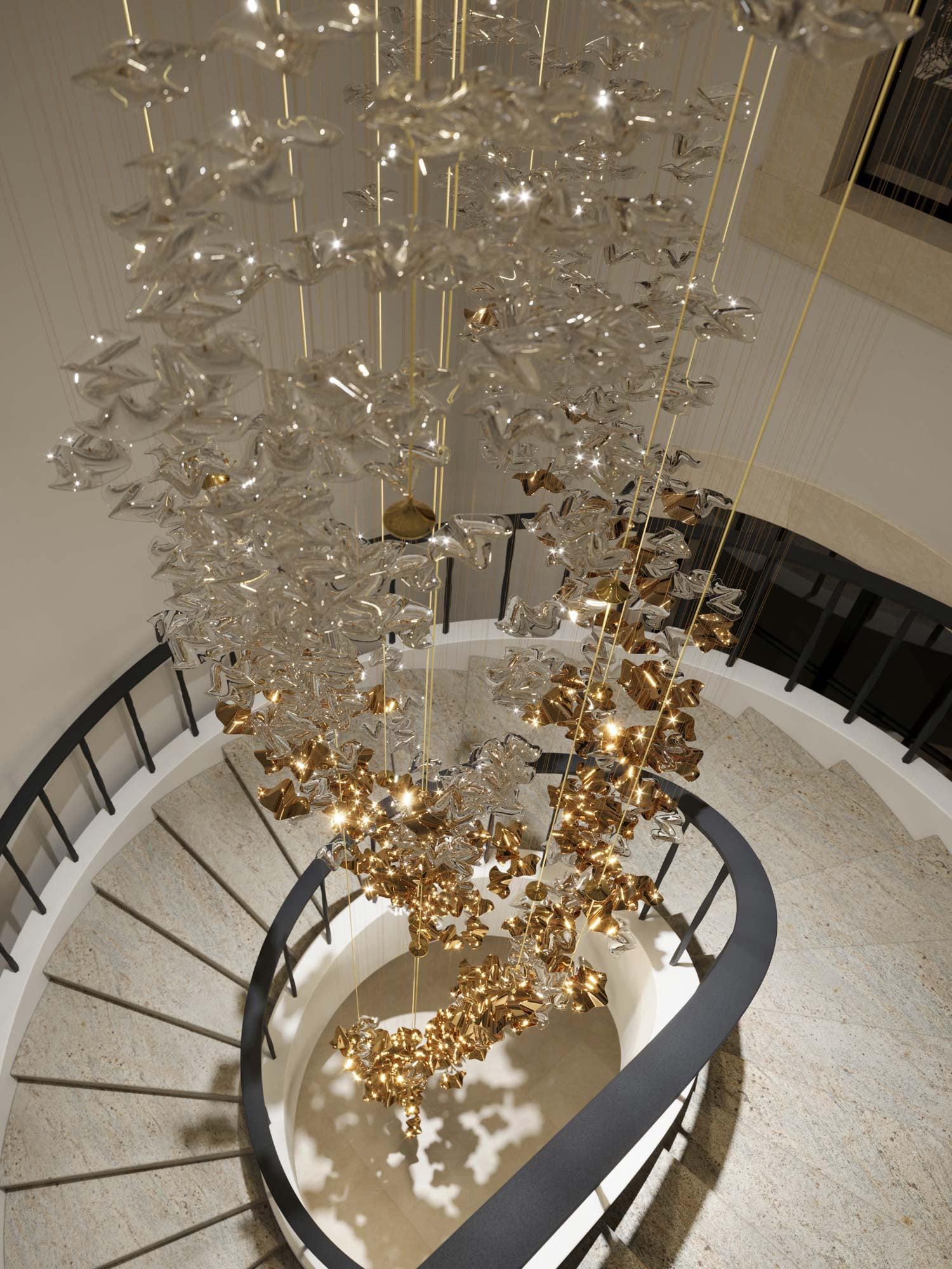 Vecarisra Luxury Tidal Art Glass Pendants Lamp - Lamp Outdoor