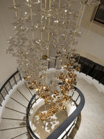 Nephele Crystal Leaf Chandelier - Lamp Outdoor