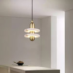 Orion Brushed Brass Alabaster Pendant Light - Lamp Outdoor