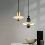 Orion Brushed Brass Alabaster Pendant Light - Lamp Outdoor