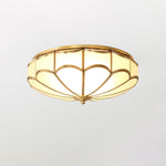 Scalloped Flush Ceiling Light - Lamp Outdoor
