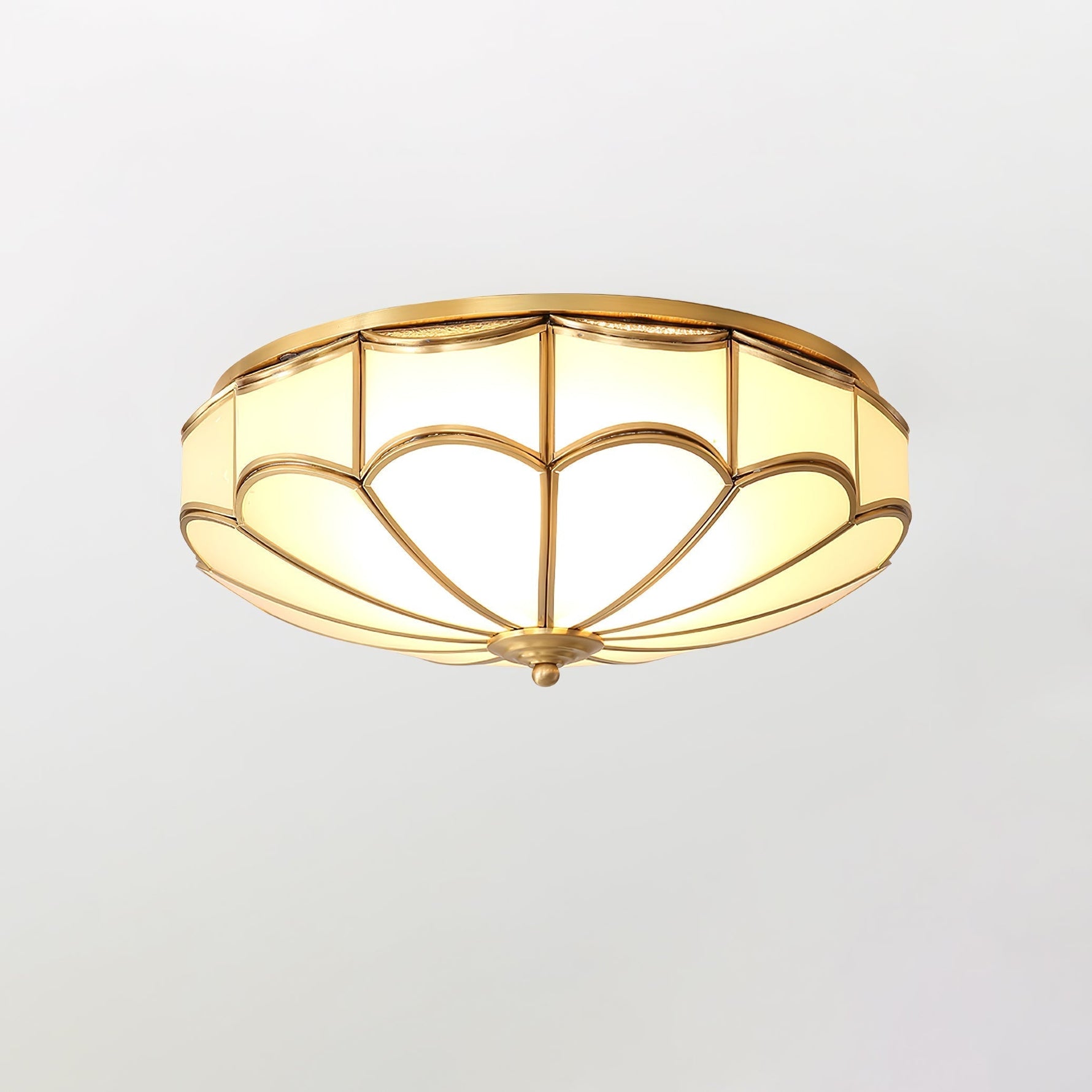 Scalloped Flush Ceiling Light - Lamp Outdoor