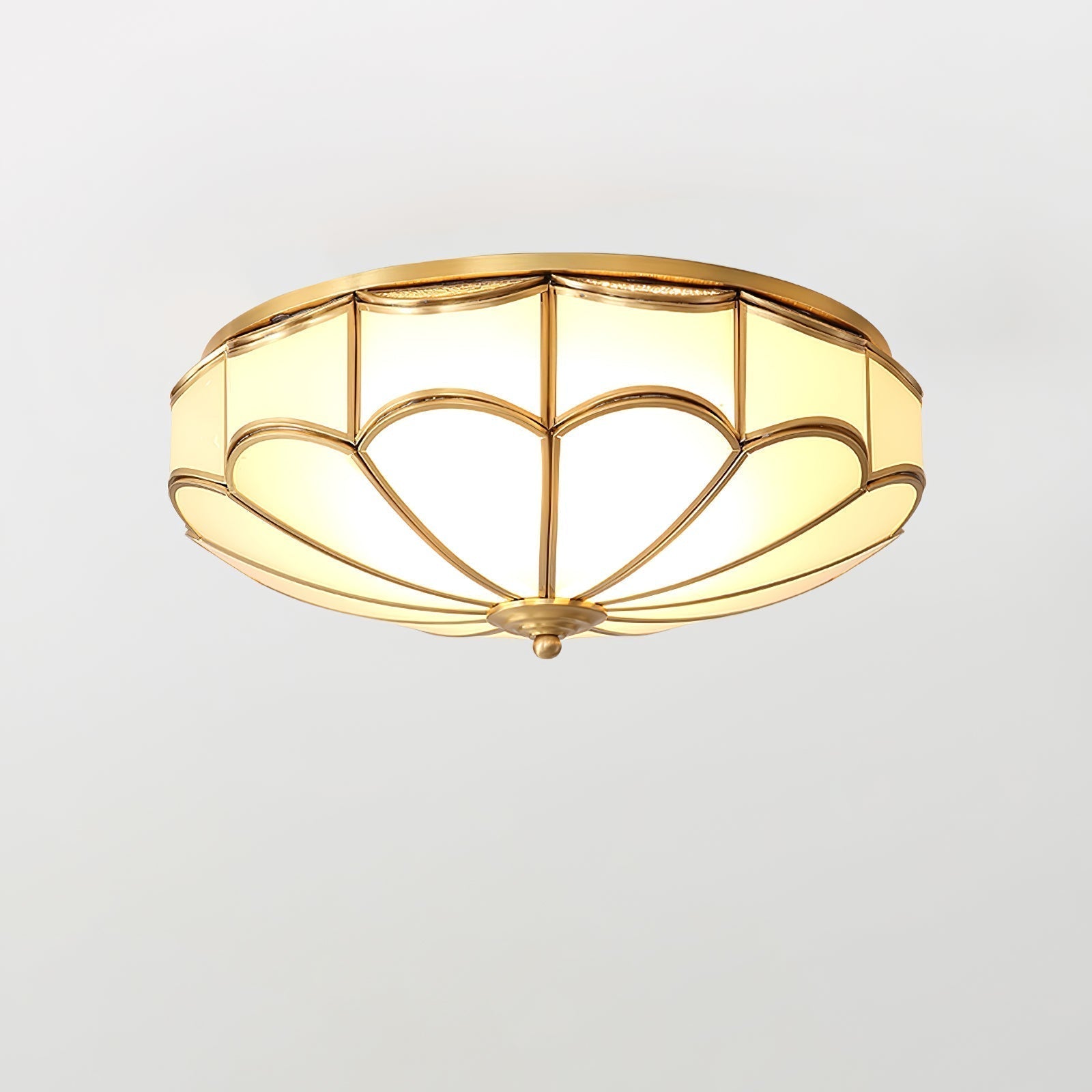 Scalloped Flush Ceiling Light - Lamp Outdoor