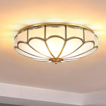 Scalloped Flush Ceiling Light - Lamp Outdoor