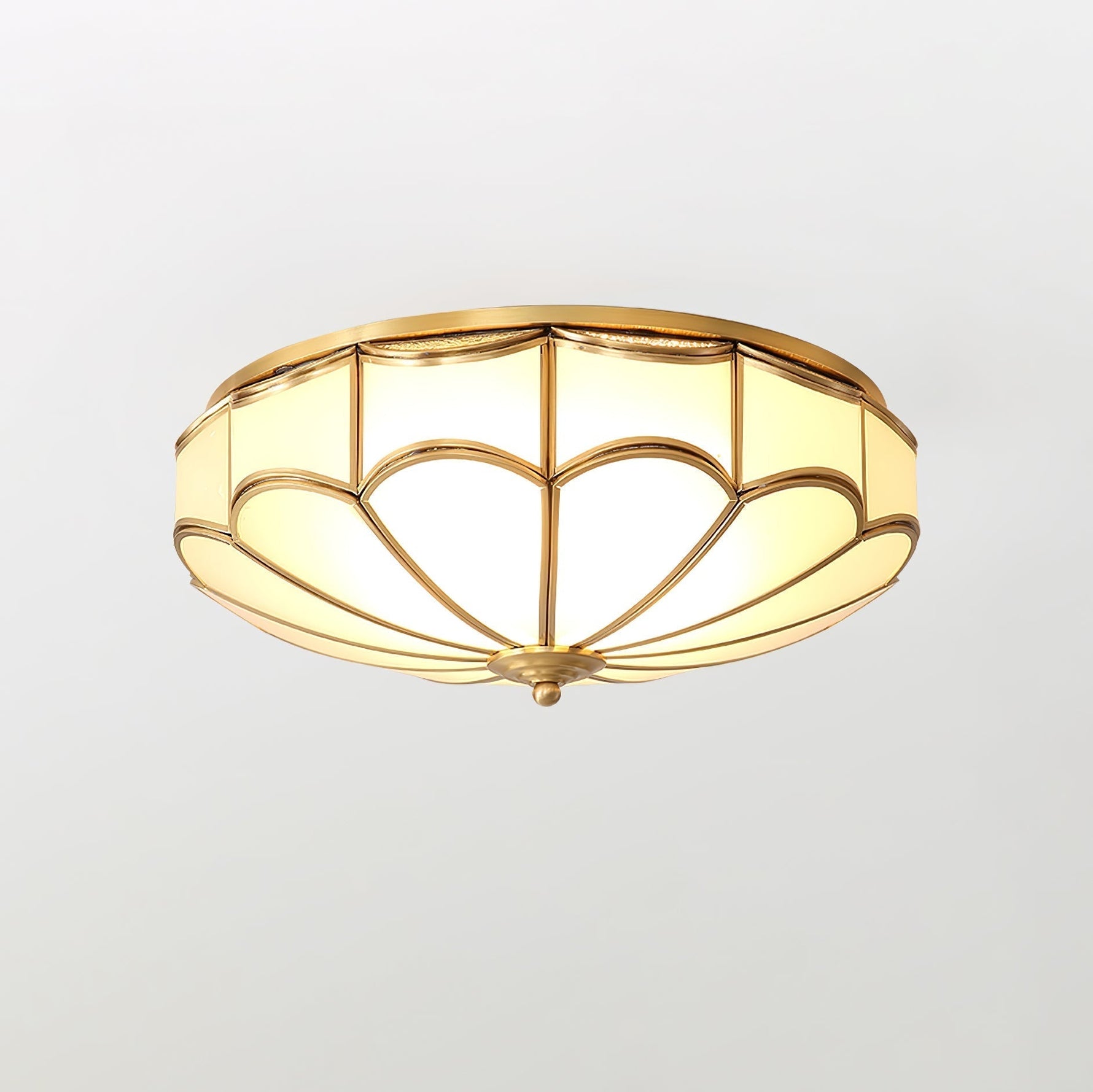 Scalloped Flush Ceiling Light - Lamp Outdoor