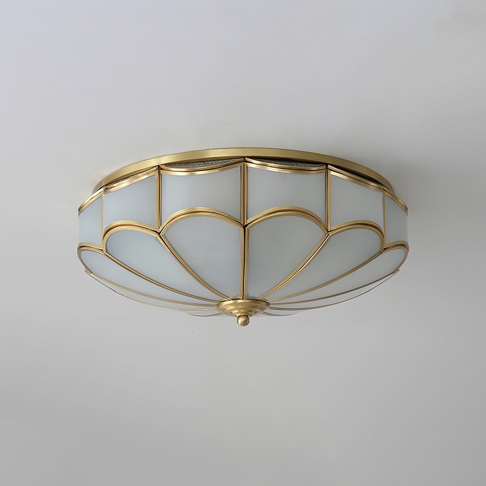 Scalloped Flush Ceiling Light - Lamp Outdoor