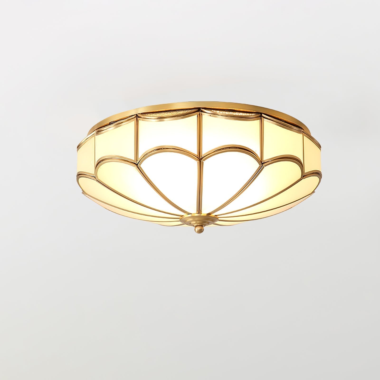 Scalloped Flush Ceiling Light - Lamp Outdoor