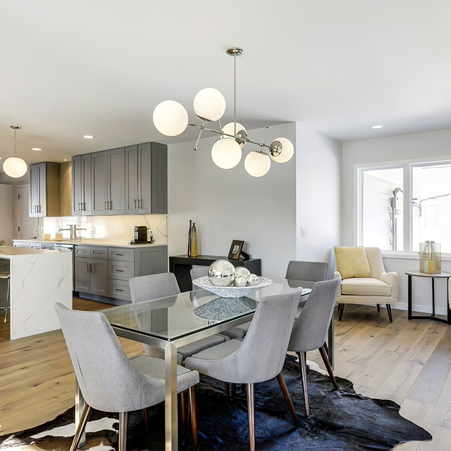 Scott Contemporary Glass Chandelier