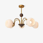 Sculptural Glass Ribbed Chandelier - Lamp Outdoor