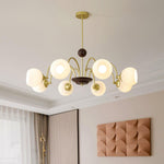 Sculptural Glass Ribbed Chandelier - Lamp Outdoor