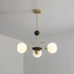 Sculptural Glass Ribbed Chandelier - Lamp Outdoor