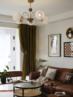 Sculptural Glass Ribbed Chandelier - Lamp Outdoor