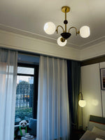 Sculptural Glass Ribbed Chandelier - Lamp Outdoor