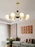 Sculptural Glass Ribbed Chandelier - Lamp Outdoor