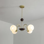 Sculptural Glass Ribbed Chandelier - Lamp Outdoor