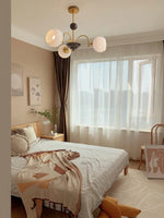 Sculptural Glass Ribbed Chandelier - Lamp Outdoor