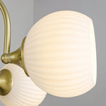 Sculptural Glass Ribbed Chandelier - Lamp Outdoor
