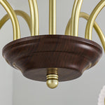 Sculptural Glass Ribbed Chandelier - Lamp Outdoor
