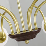Sculptural Glass Ribbed Chandelier - Lamp Outdoor