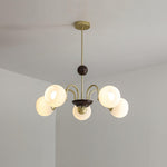 Sculptural Glass Ribbed Chandelier - Lamp Outdoor