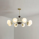 Sculptural Glass Ribbed Chandelier - Lamp Outdoor