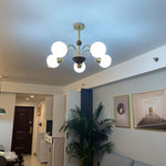 Sculptural Glass Ribbed Chandelier - Lamp Outdoor