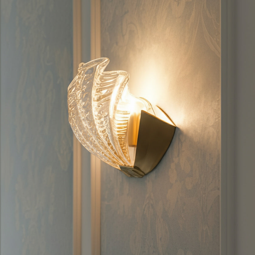 Seashell Contemporary Glass Wall Light