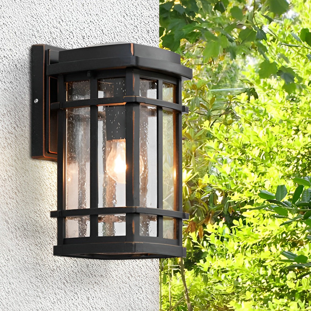 Retro Simple Waterproof Bubbles Glass Shade Modern Outdoor Wall Light - Lamp Outdoor