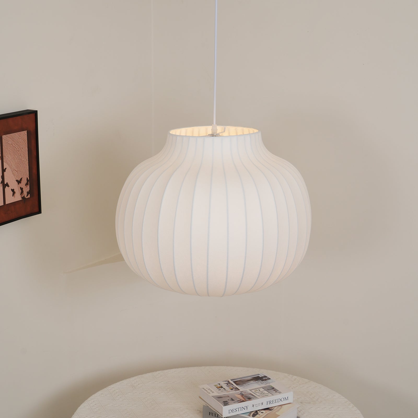 Lumina Silk Ribbed Pendant Light - Lamp Outdoor