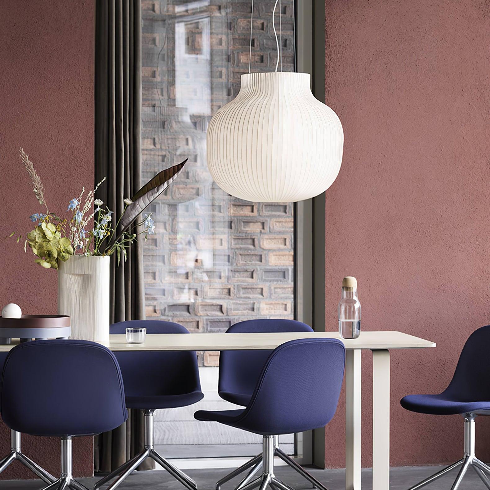 Lumina Silk Ribbed Pendant Light - Lamp Outdoor