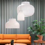 Lumina Silk Ribbed Pendant Light - Lamp Outdoor