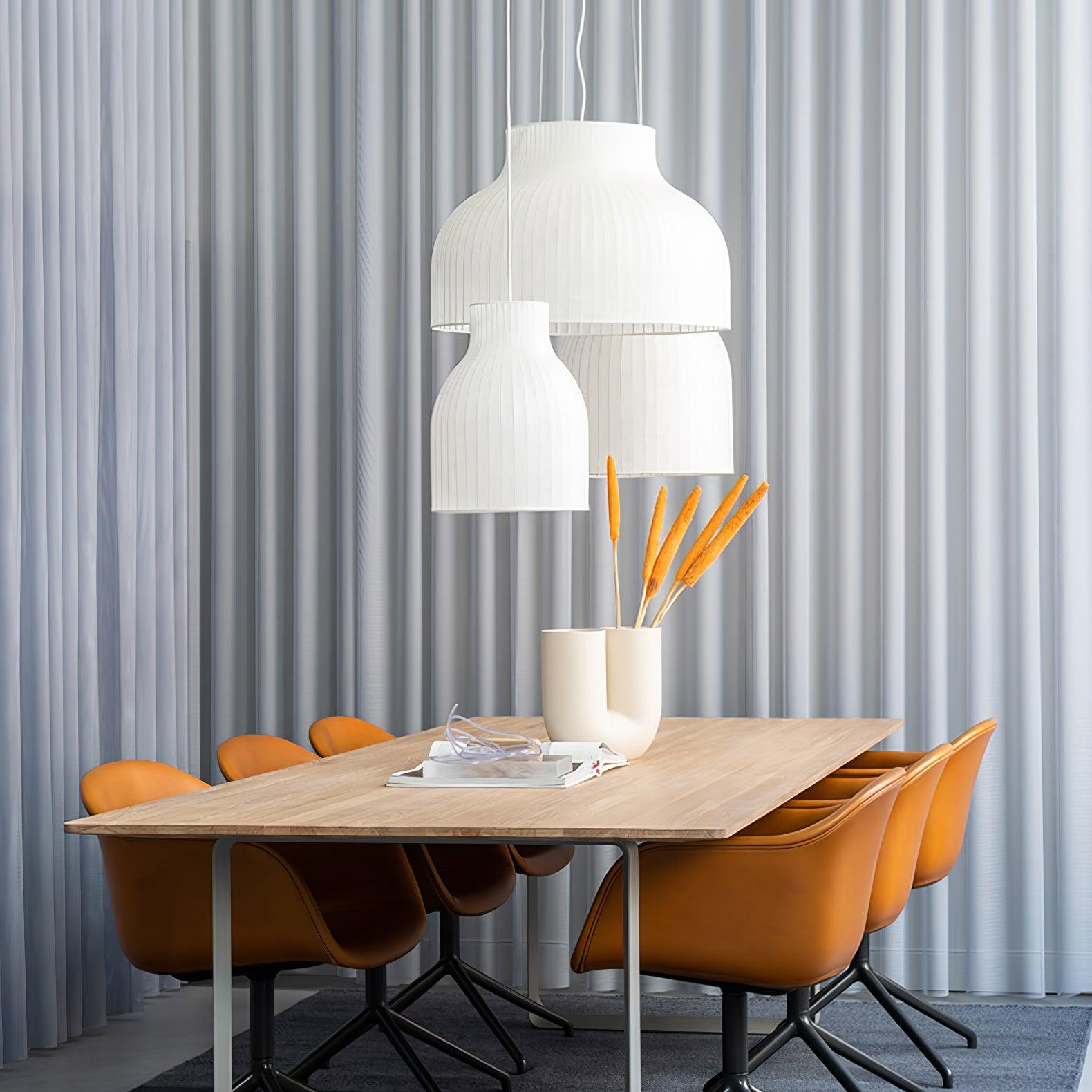 Lumina Silk Ribbed Pendant Light - Lamp Outdoor