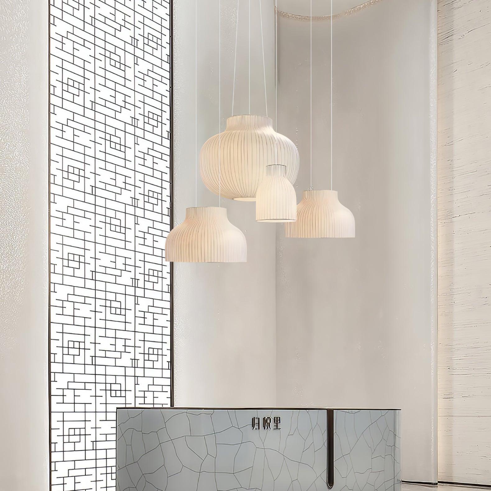 Lumina Silk Ribbed Pendant Light - Lamp Outdoor