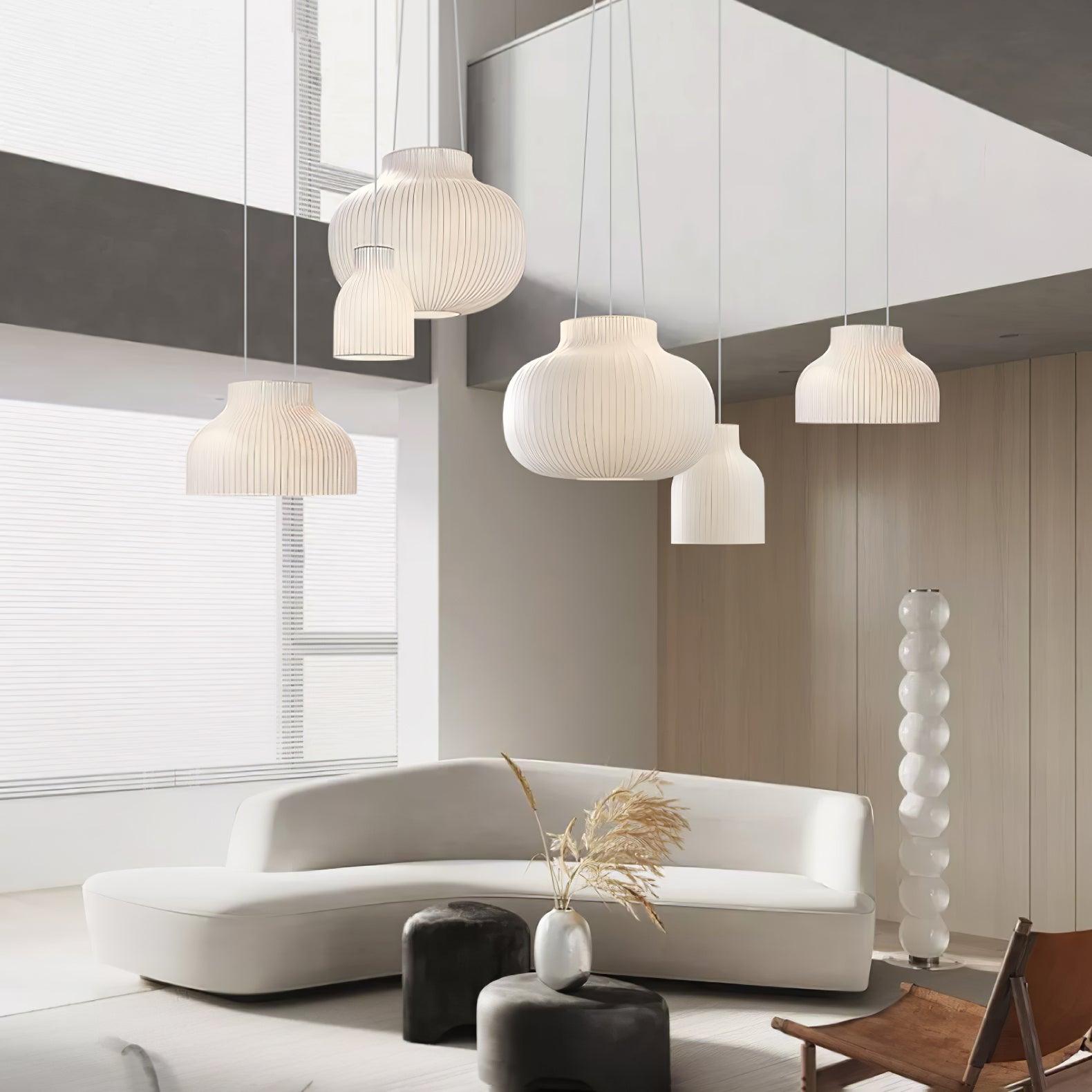 Lumina Silk Ribbed Pendant Light - Lamp Outdoor
