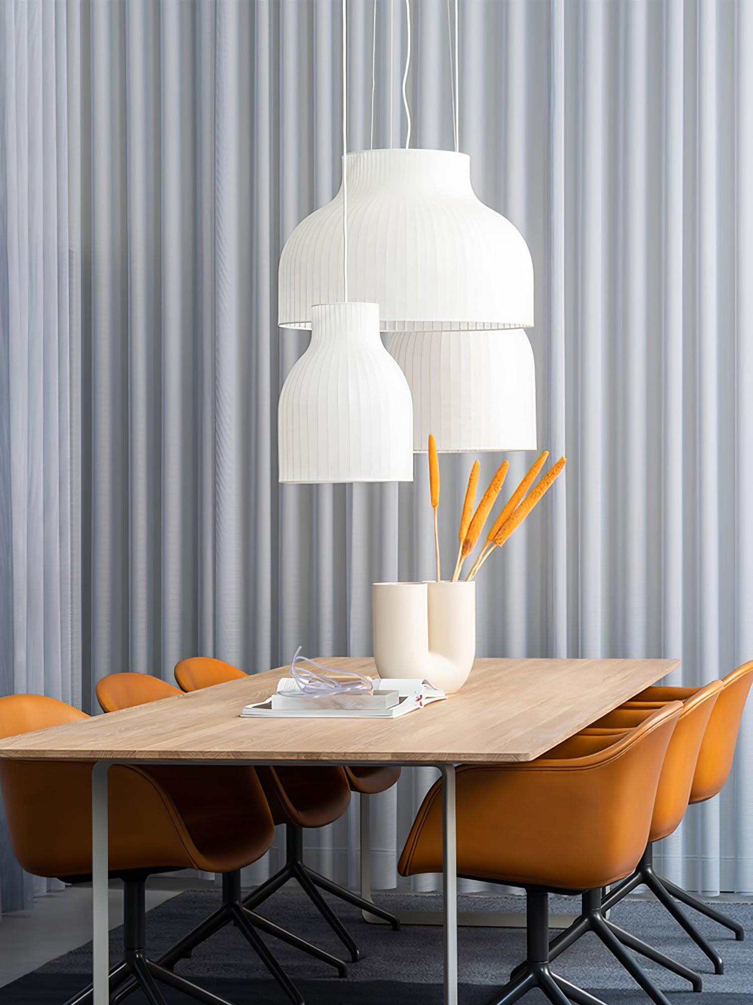 Lumina Silk Ribbed Pendant Light - Lamp Outdoor