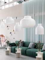 Lumina Silk Ribbed Pendant Light - Lamp Outdoor