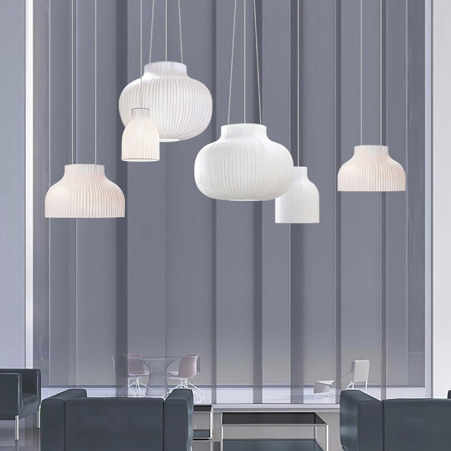 Lumina Silk Ribbed Pendant Light - Lamp Outdoor
