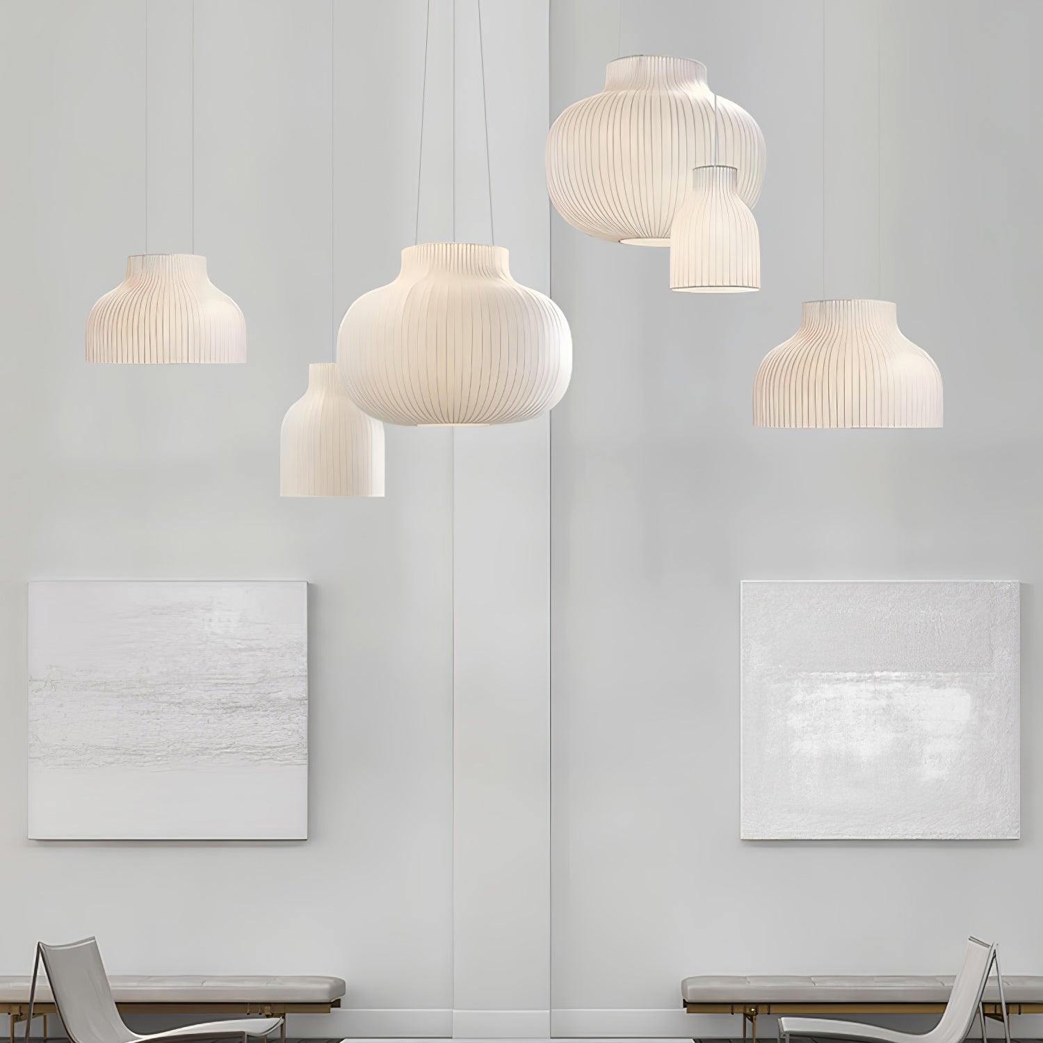 Lumina Silk Ribbed Pendant Light - Lamp Outdoor