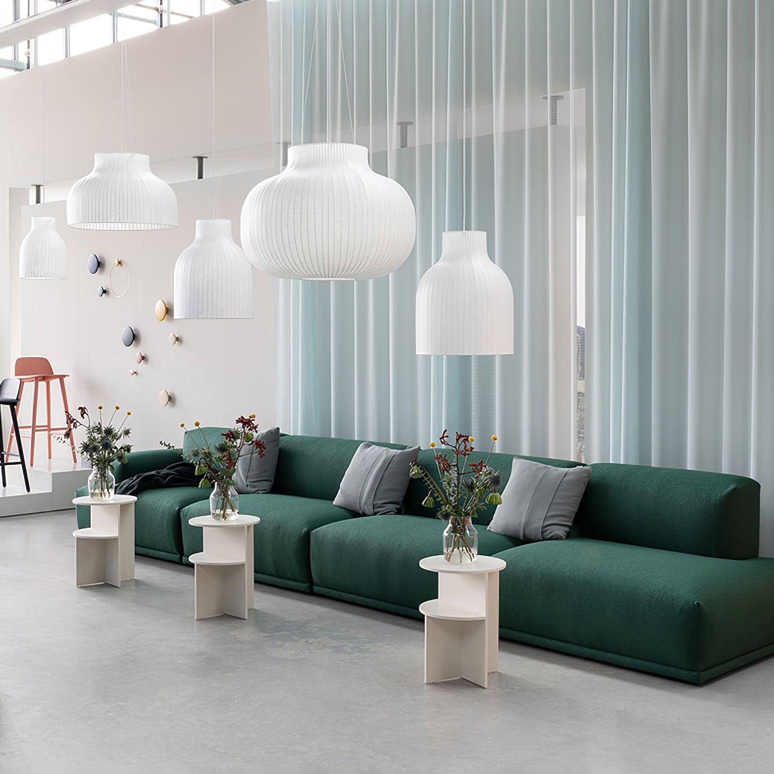Lumina Silk Ribbed Pendant Light - Lamp Outdoor