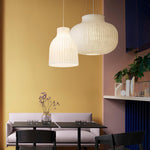 Lumina Silk Ribbed Pendant Light - Lamp Outdoor