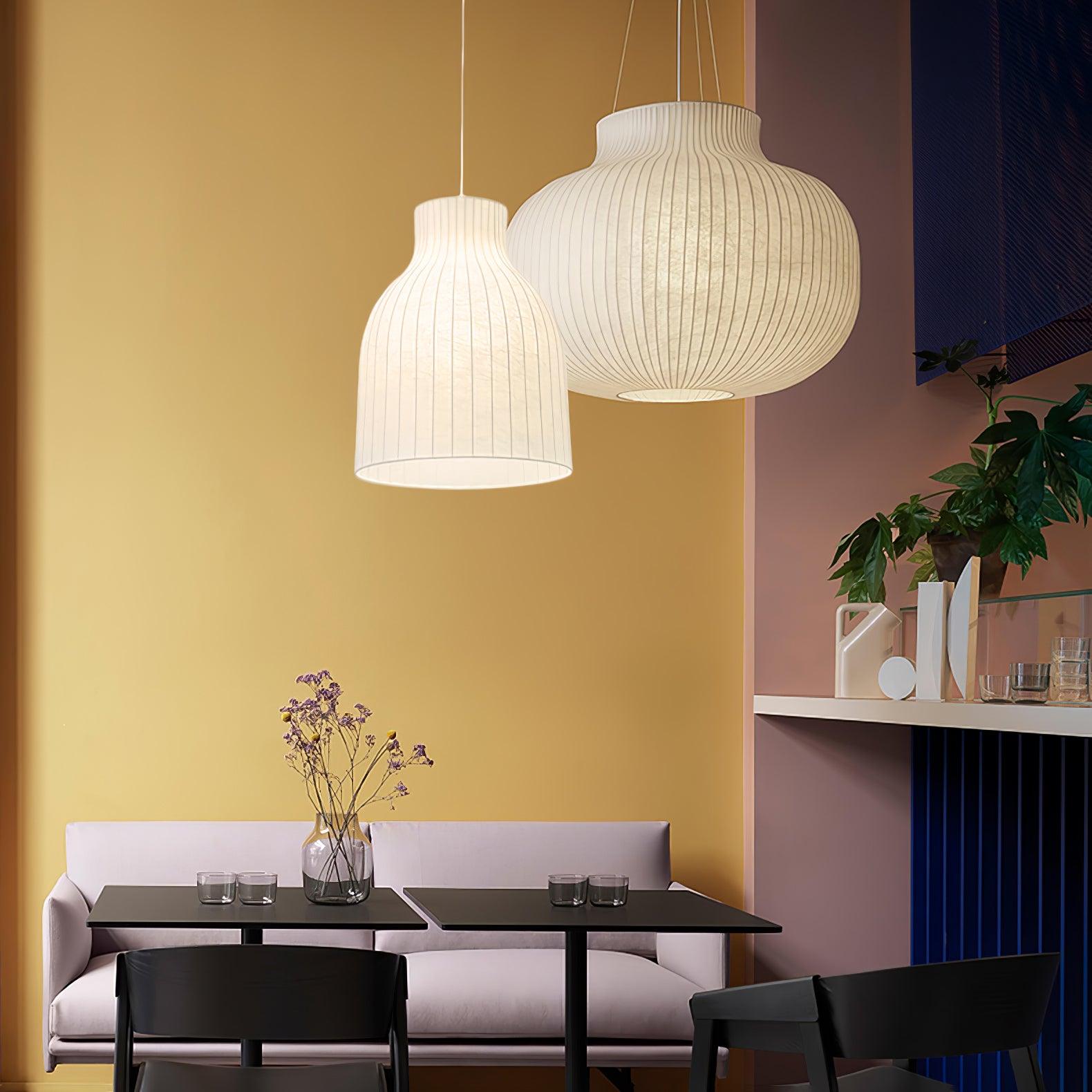 Lumina Silk Ribbed Pendant Light - Lamp Outdoor