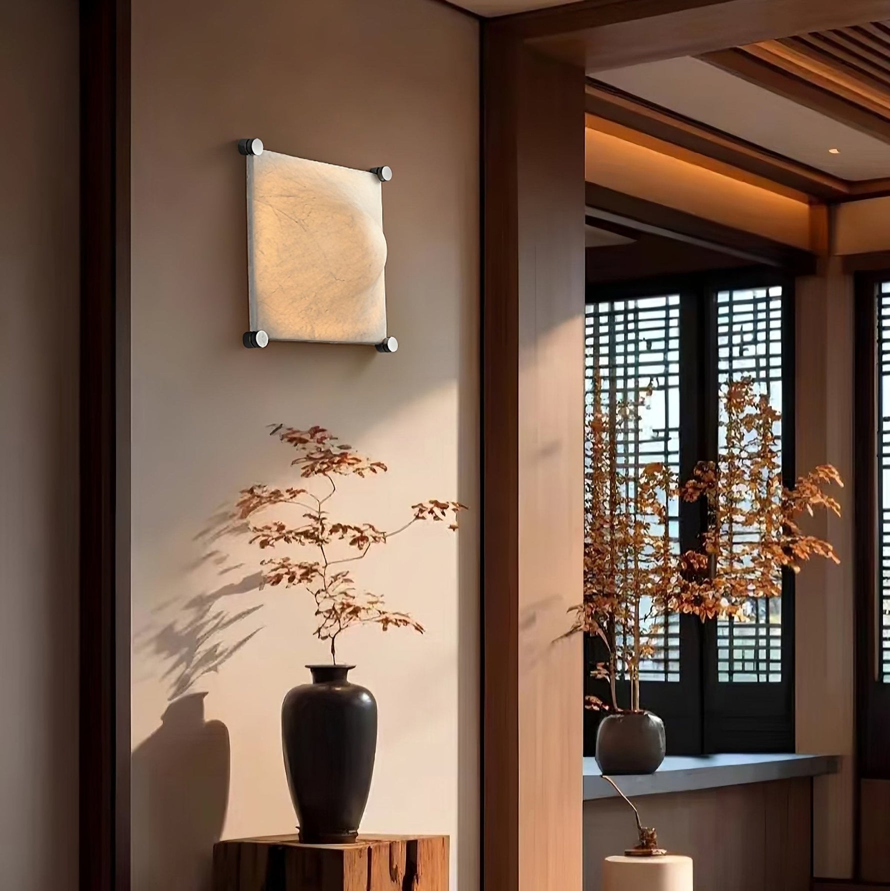 Panel Rustic Silk Wall Light - Lamp Outdoor