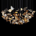 Cesilila Iridescent Metal Leaf Pendant Light - Lamp Outdoor
