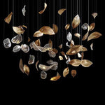 Cesilila Iridescent Metal Leaf Pendant Light - Lamp Outdoor